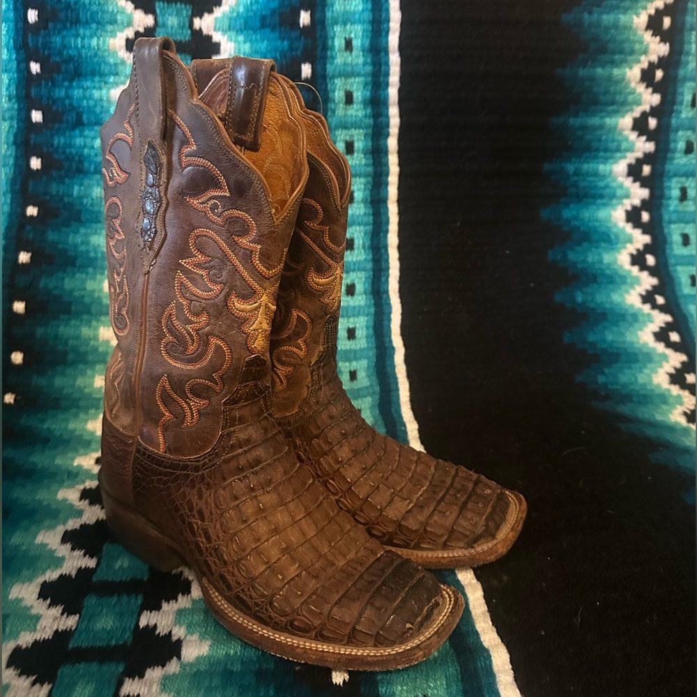Lucchese Caiman Crocodile Boots 7B